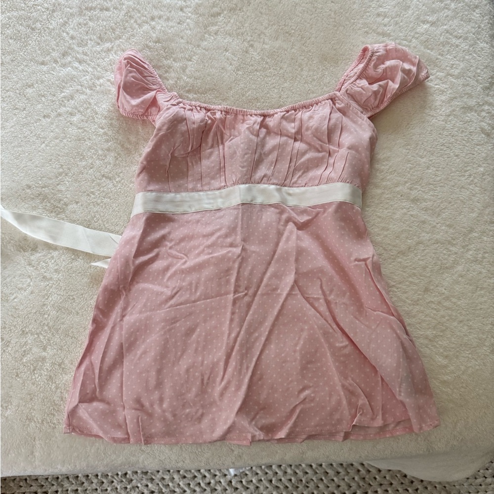 Hollister Pink Smocked Top - Picture 6 of 6